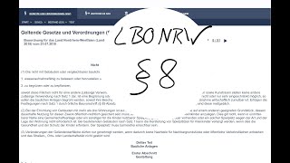 Landesbauordnung NRW §8  Nicht überbaute Flächen der bebauten Grundstücke Kinderspielplätze [upl. by Yduj627]