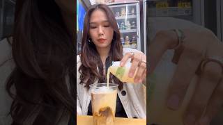 Making My Fave DIY Drink Mix  Ice Cup in Korean Convenience Store 🇰🇷 7Eleven Korea ASMR shorts [upl. by Udell]