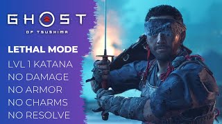 Ghost of Tsushima  All Duels No DamageLethalLv 1 KatanaNo ArmorNo CharmsNo Resolve [upl. by Merfe292]