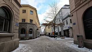 Gothenburg Sweden Walk from Stenpiren to Grönsakstorget day in a winter landscape 4k [upl. by Rozalin]