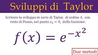 Sviluppo in serie di Taylor  Esercizio 1 [upl. by Neersin623]