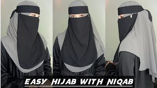 Easy Hijab With Niqab Tutorial  Easy Hijab Style With Niqab  Ismi Nazish [upl. by Dun]