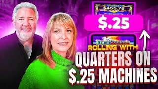 25 Cent Slots 100 Budget Chasing Wins on Quarter Machines [upl. by Tap]