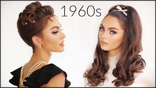 ICONIC 1960s Hairstyles🎀 60s hair tutorial  jackie wyers [upl. by Ametaf]