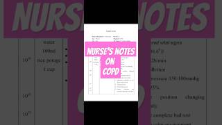 NURSES NOTES ON COPD Nursingeducationland nursing lnotesdocumentationviralvideoshortslife [upl. by Naor]