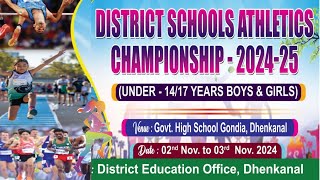 Dhenkanal District School Athletic Meet 202425 [upl. by Ahsatel919]