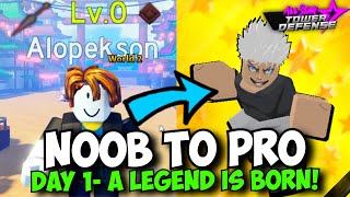 F2P Noob To Pro Day 1  The Beginning of a LEGEND GOJO ALREADY  All Star Tower Defense season 5 [upl. by Con]