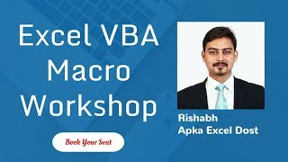 Excel VBA Macro Webinar  Excel Macro [upl. by Butterfield937]