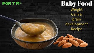 Baby Food  Weight gain amp Brain development Urad Moong Dal Rice Apple Banana  For 7 month Babies [upl. by Sicnarf]