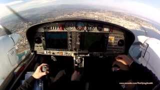 HD GoPro DA42  IFR approach CannesMandelieu LFMD training flight [upl. by Leimaj]