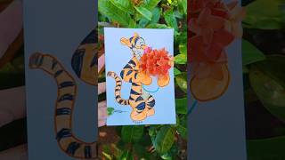 Tigger 🐅 satisfying artwork zhenhina shorts ytshorts youtubeshorts art flowers makemerich [upl. by Barra626]