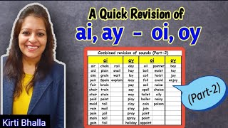 Combined Revision of sounds Part2  Quick Revision of ai ay oi oy words in one video [upl. by Cohbath]