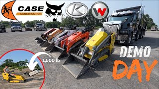 LETS DEMO THEM ALL  Wacker Bobcat Ditch Witch Kubota amp Case MINI TRACK LOADER [upl. by Ellebyam932]