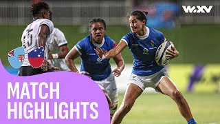 A tryfest in Dubai  Fiji v Samoa  Highlights  WXV 3 [upl. by Leupold]