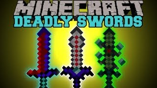 Minecraft  DEADLY SWORDS BETTER SWORDS SPECIAL ENCHANTMENTS More Swords Mod Showcase [upl. by Torruella]