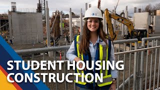 UVic Student Housing and Dining construction site tour [upl. by Akir678]