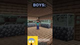 Girls vs Boys The Ultimate Minecraft Showdown 💀☠️ Shorts [upl. by Cazzie578]