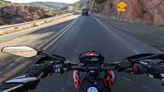 Testing the all new ​⁠ducati a Hypermotard 698 Superquadro Mono ￼RVE in the Arizona Desert [upl. by Lamej127]