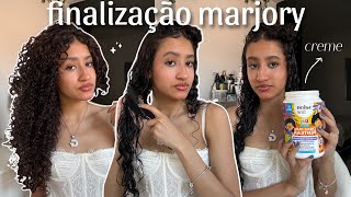 TESTEI a finalização da MARJORY CARRILHO no meu cabelo CACHEADO parte 2 [upl. by Maurreen298]