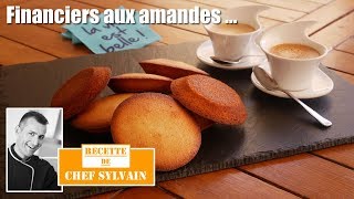 Financiers aux amandes  Recette par Chef sylvain financiersrecette [upl. by Nnyladnarb]