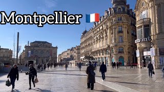 Montpellier France 🇫🇷 Walking Tour 4K January 9 2024 [upl. by Publus]