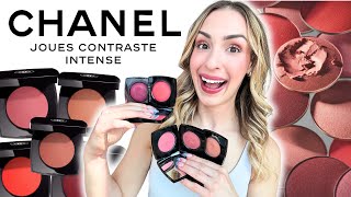 CHANEL JOUES CONTRASTE INTENTSE 🤯 ALL 5 SHADES CREAM to POWDER BLUSHES  Review amp Swatches [upl. by Africa]