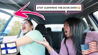 SLAMMING THE CAR DOOR PRANK ON FIANCÉ  International Couple [upl. by Jeremiah56]