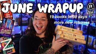 June reading wrap up  19 books in 30 days NEW RELEASES fantasy romance horror beach reads 🌊✨ [upl. by Amalberga66]