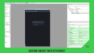 Qt Designer  Custom QLineEditTextBox with Stylesheet  Tutorial Modern Gui [upl. by Ardrey237]