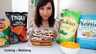 CHIPS amp BBQ CHICKEN DIP MUKBANG [upl. by Ike]