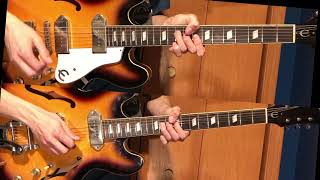 Sgt Peppers Lonely Hearts Club Band Reprise  Guitar Tutorial HD  Epiphone Casinos [upl. by Crofton611]