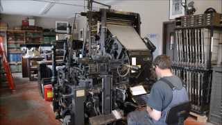 Model 31 Linotype at Gaspereau Press [upl. by Azilem]