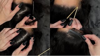 ASMR Scalp Check Scratching Combing On Real Person  Minimal Talking [upl. by Rowell]