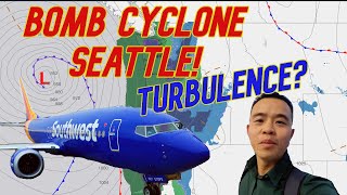 BOMB CYCLONE Hits Seattle Southwest 737 MAX TURBULENT Landing [upl. by Aisats]