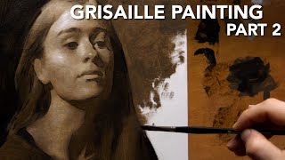 Portrait Painting In Grisaille Part 2 of 5 [upl. by Kablesh491]