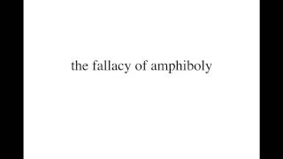 The fallacy of amphiboly [upl. by Eillen]