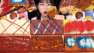 찐 두바이 픽스 초콜릿 전메뉴 먹방🍫 FIX DUBAI CHOCOLATE MUKBANG ASMR 피스타치오 솔티드캐러멜프레첼 퍼지브라우니 캐러멜땅콩버터 로투스치즈케이크 바클라바 [upl. by Alilak]