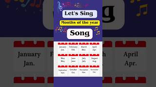 months of the year song  12 months name song months of the year song for kids song kids shorts [upl. by Tomasz689]