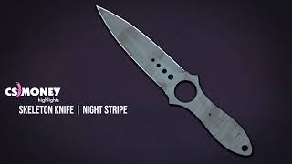 CSGO  Skeleton Knife  Night Stripe [upl. by Billye642]