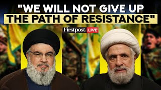 LIVE Hezbollah Deputy Leader Sheikh Naim Qassems Promise to Nasrallah  IsraelLebanon War [upl. by Nirihs]