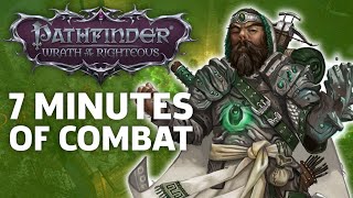 Pathfinder Wrath Of The Righteous Gameplay  7 Minutes Of Strategic Combat [upl. by Fatsug]