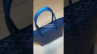 What’s in my Goyard Artois Pm 💙 she is so roomie and fits absolutely everything handbags goyard [upl. by Trainer]