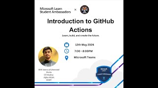 3 Introduction to Github Actions I MLSA x Code Crafters IITM BS [upl. by Nirat36]