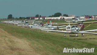 Minimum Interval Departures on Runway 27 Thursday  EAA AirVenture Oshkosh 2015 [upl. by Nylidnarb]