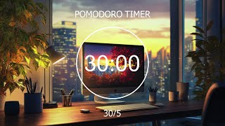 305 Pomodoro Timer 🍂 Autumn Lofi Deep Focus StudyWork Concentration chill lofi hip hop beats [upl. by Courtenay835]