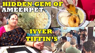 IYER Tiffin Centre  40 Years Old  Hidden Gem of Ameerpet  Idly  Vada  Pongal  Upma  Hyderabad [upl. by Sillyrama]