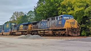 CSX 503 Leads CSX X129 OLS Unit Trails on M212  092824 [upl. by Suiramad]