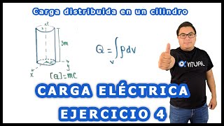 Carga eléctrica ejercicio 4  Física Electrostática  Vitual [upl. by Nasia]