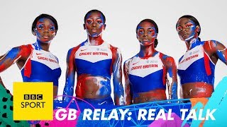 Great Britains 4x100m relay team talk Love Island skydiving and pizza toppings  BBC Sport [upl. by Ariaet]