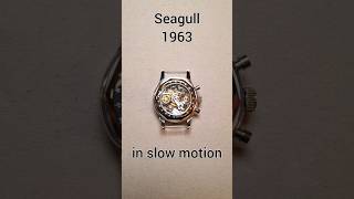 Seagull 1963 Chronograph in Slow Motion [upl. by Tirrej232]